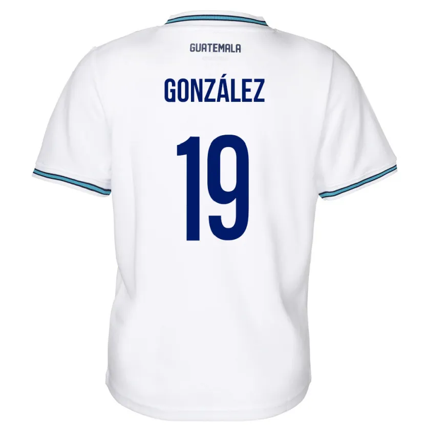 Danxen Dames Guatemala Karen González #19 Wit Thuisshirt Thuistenue 24-26 T-Shirt