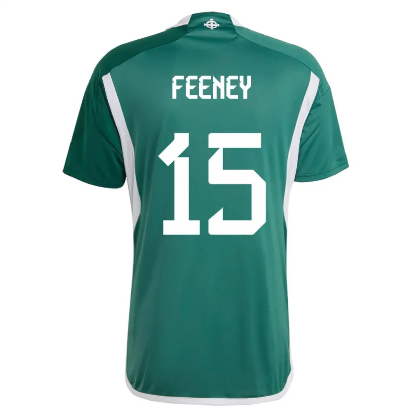 Danxen Dames Noord-Ierland George Feeney #15 Groente Thuisshirt Thuistenue 24-26 T-Shirt