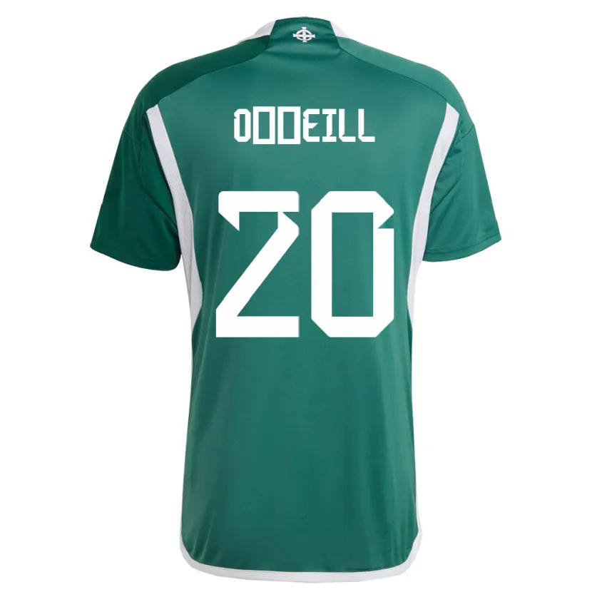 Danxen Dames Noord-Ierland Ceadach O’neill #20 Groente Thuisshirt Thuistenue 24-26 T-Shirt