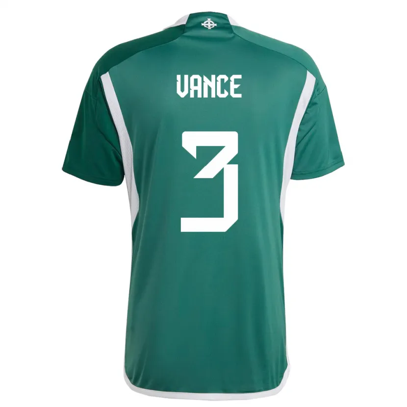 Danxen Dames Noord-Ierland Demi Vance #3 Groente Thuisshirt Thuistenue 24-26 T-Shirt