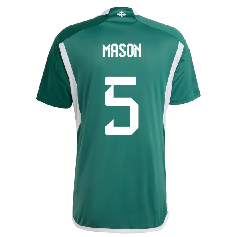 Danxen Dames Noord-Ierland Ellie Mason #5 Groente Thuisshirt Thuistenue 24-26 T-Shirt