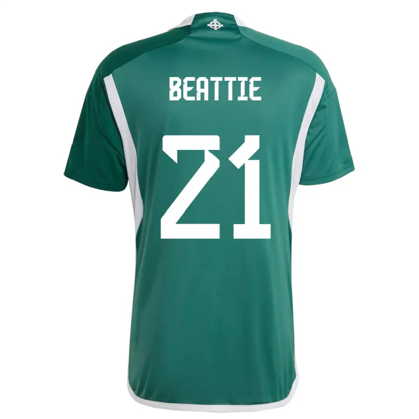 Danxen Dames Noord-Ierland Kerry Beattie #21 Groente Thuisshirt Thuistenue 24-26 T-Shirt
