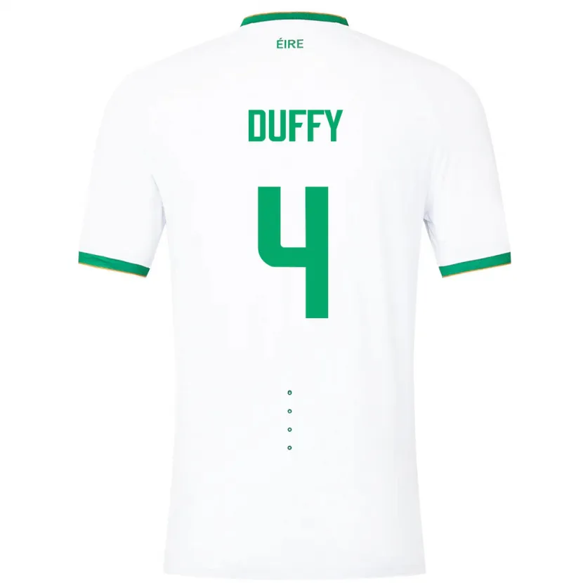 Danxen Dames Ierland Shane Duffy #4 Wit Uitshirt Uittenue 24-26 T-Shirt