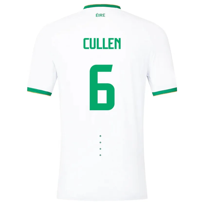 Danxen Dames Ierland Josh Cullen #6 Wit Uitshirt Uittenue 24-26 T-Shirt