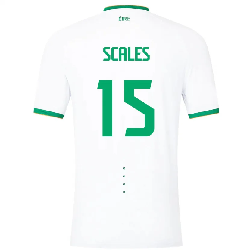 Danxen Dames Ierland Liam Scales #15 Wit Uitshirt Uittenue 24-26 T-Shirt