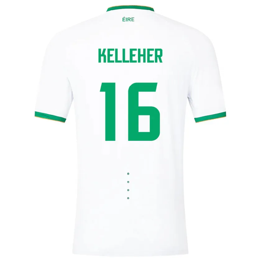 Danxen Dames Ierland Caoimhín Kelleher #16 Wit Uitshirt Uittenue 24-26 T-Shirt