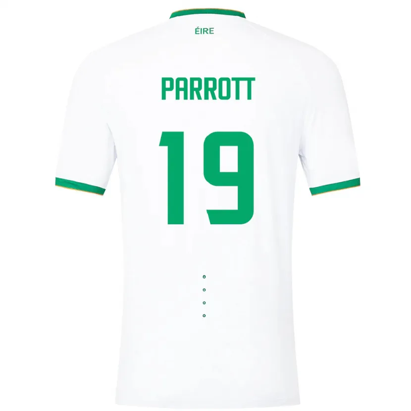 Danxen Dames Ierland Troy Parrott #19 Wit Uitshirt Uittenue 24-26 T-Shirt