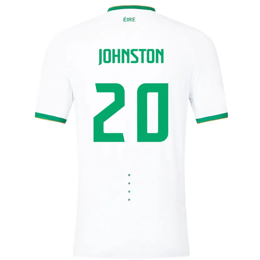 Danxen Dames Ierland Mikey Johnston #20 Wit Uitshirt Uittenue 24-26 T-Shirt