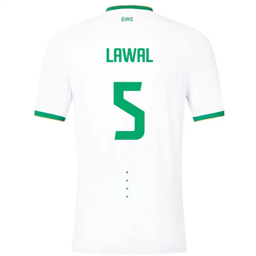 Danxen Dames Ierland Bosun Lawal #5 Wit Uitshirt Uittenue 24-26 T-Shirt