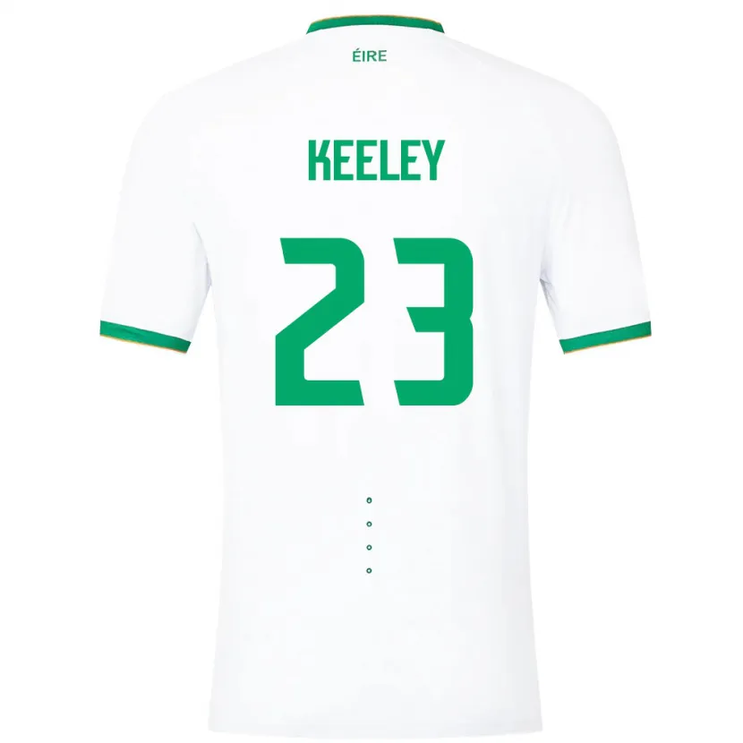 Danxen Dames Ierland Josh Keeley #23 Wit Uitshirt Uittenue 24-26 T-Shirt