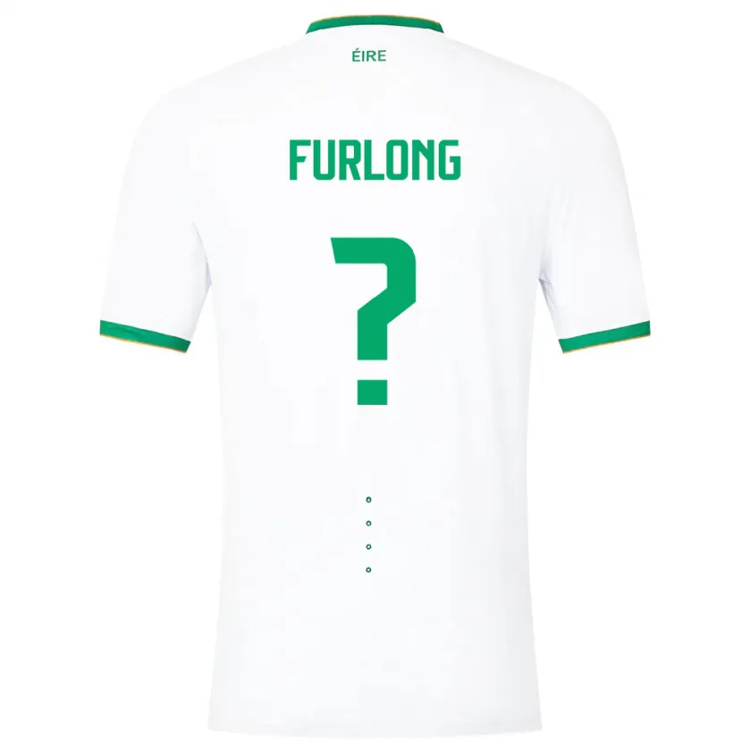 Danxen Dames Ierland James Furlong #0 Wit Uitshirt Uittenue 24-26 T-Shirt