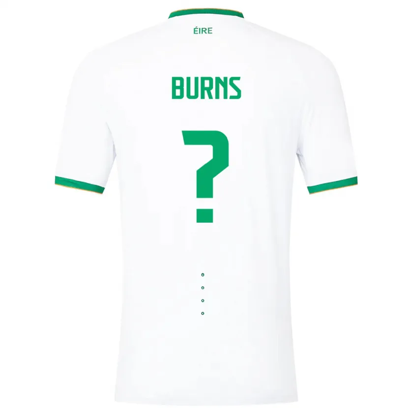 Danxen Dames Ierland Darragh Burns #0 Wit Uitshirt Uittenue 24-26 T-Shirt