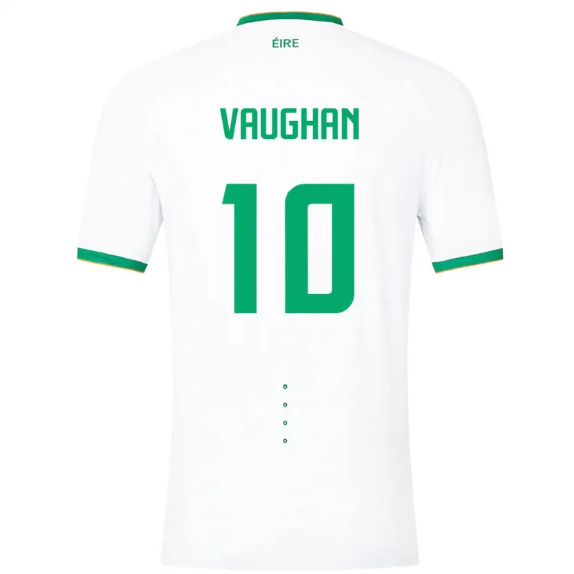 Danxen Dames Ierland Harry Vaughan #10 Wit Uitshirt Uittenue 24-26 T-Shirt