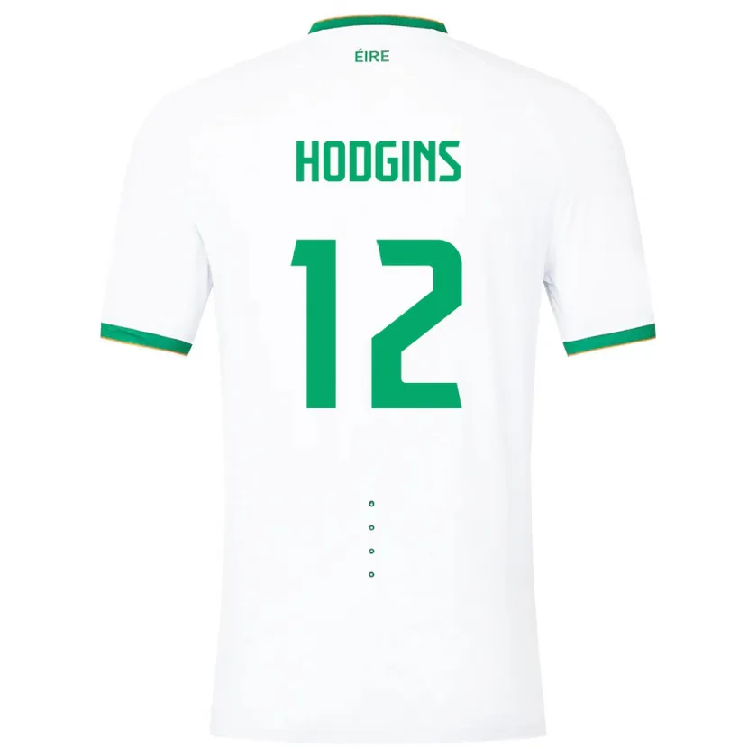 Danxen Dames Ierland Gavin Hodgins #12 Wit Uitshirt Uittenue 24-26 T-Shirt