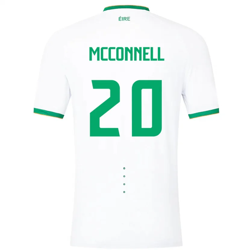 Danxen Dames Ierland Glenn Mcconnell #20 Wit Uitshirt Uittenue 24-26 T-Shirt