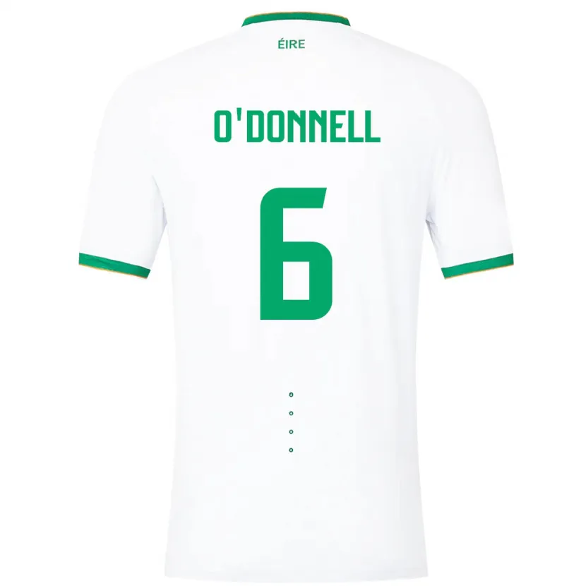 Danxen Dames Ierland Luke O'donnell #6 Wit Uitshirt Uittenue 24-26 T-Shirt