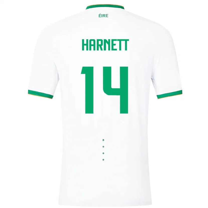 Danxen Dames Ierland Kaylem Harnett #14 Wit Uitshirt Uittenue 24-26 T-Shirt