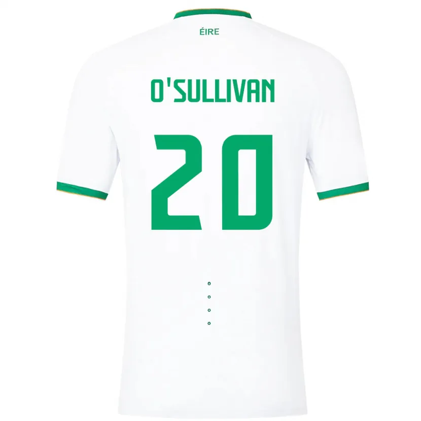 Danxen Dames Ierland Cathal O'sullivan #20 Wit Uitshirt Uittenue 24-26 T-Shirt