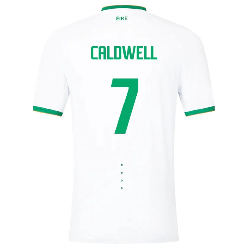 Danxen Dames Ierland Diane Caldwell #7 Wit Uitshirt Uittenue 24-26 T-Shirt