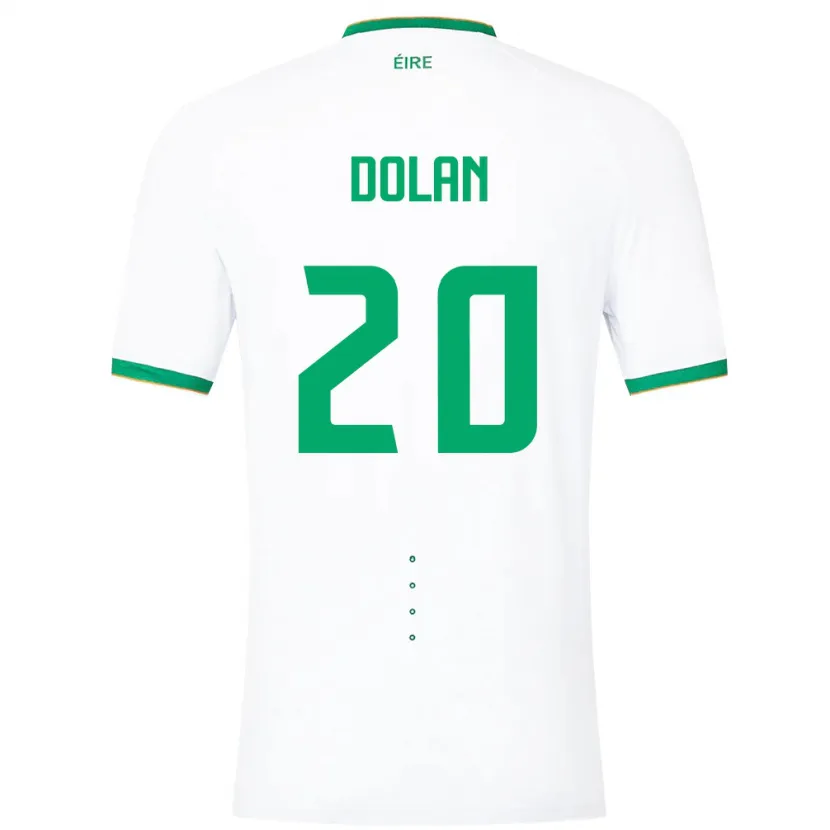 Danxen Dames Ierland Ellen Dolan #20 Wit Uitshirt Uittenue 24-26 T-Shirt
