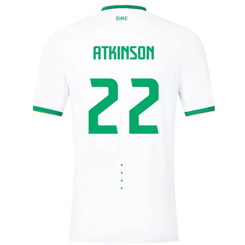 Danxen Dames Ierland Isibeal Atkinson #22 Wit Uitshirt Uittenue 24-26 T-Shirt
