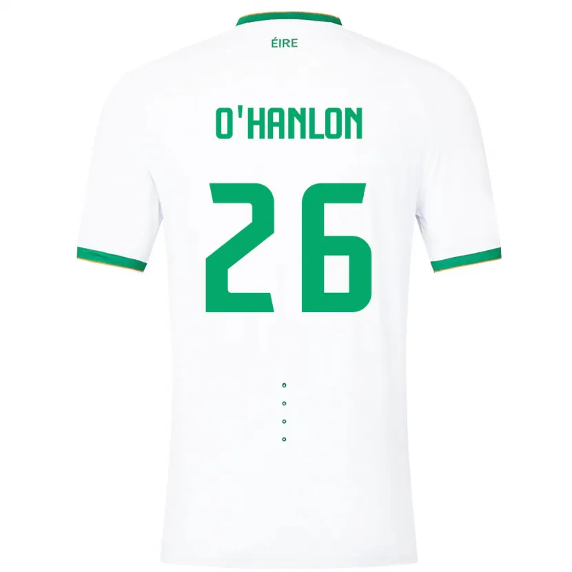 Danxen Dames Ierland Tara O'hanlon #26 Wit Uitshirt Uittenue 24-26 T-Shirt