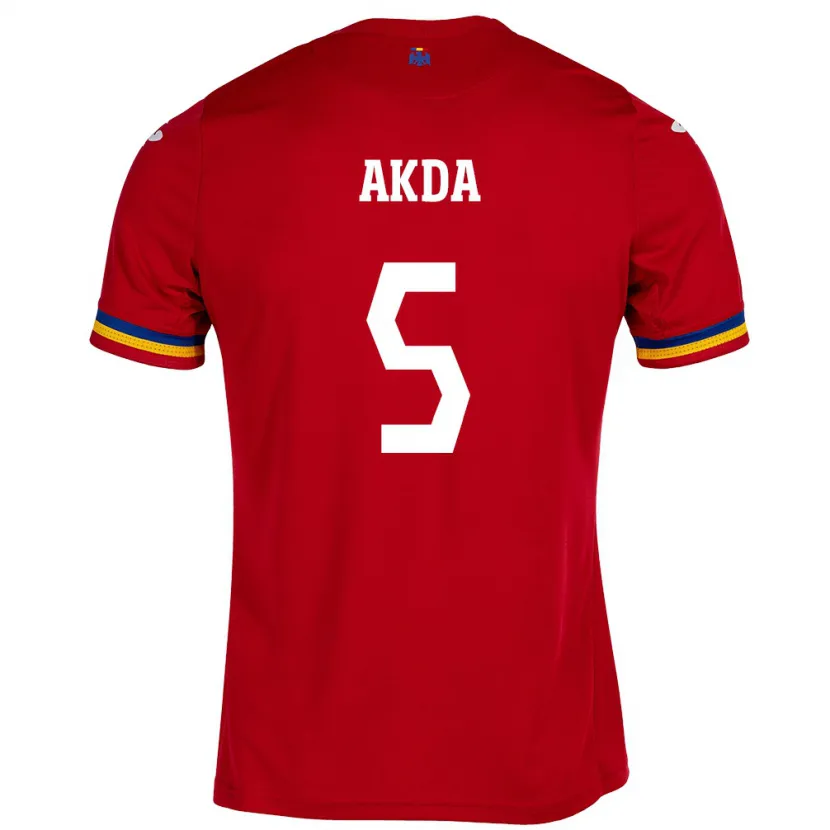 Danxen Dames Roemenië Ümit Akdağ #5 Rood Uitshirt Uittenue 24-26 T-Shirt
