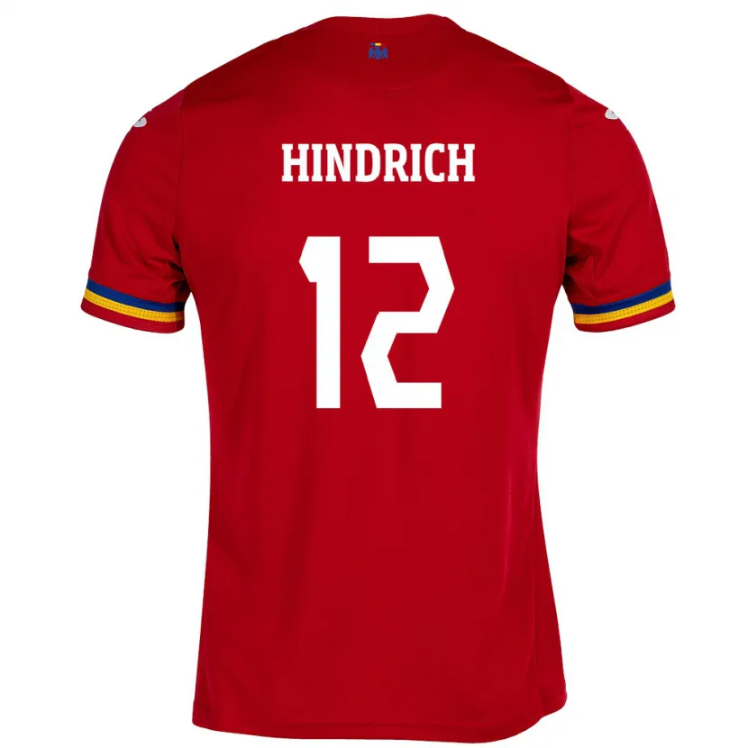 Danxen Dames Roemenië Otto Hindrich #12 Rood Uitshirt Uittenue 24-26 T-Shirt
