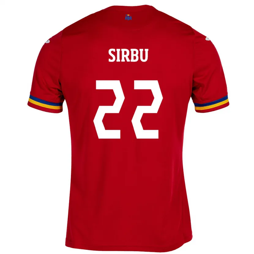 Danxen Dames Roemenië Dan Sîrbu #22 Rood Uitshirt Uittenue 24-26 T-Shirt