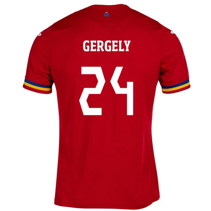 Danxen Dames Roemenië Botond Gergely #24 Rood Uitshirt Uittenue 24-26 T-Shirt