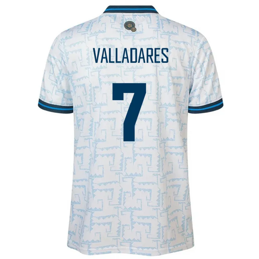 Danxen Dames El Salvador Jefferson Valladares #7 Wit Uitshirt Uittenue 24-26 T-Shirt