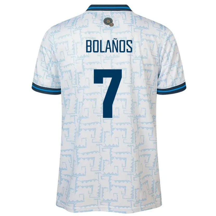 Danxen Dames El Salvador Javier Bolaños #7 Wit Uitshirt Uittenue 24-26 T-Shirt
