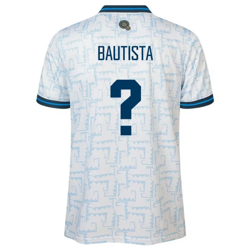 Danxen Dames El Salvador Ezequiel Bautista #0 Wit Uitshirt Uittenue 24-26 T-Shirt