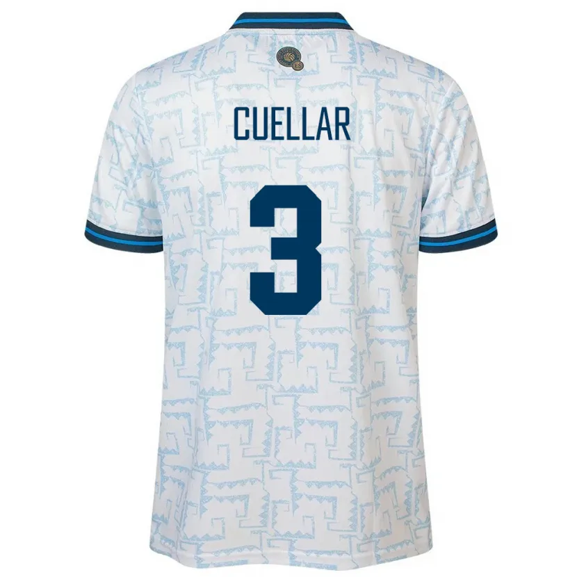 Danxen Dames El Salvador Sarina Cuellar #3 Wit Uitshirt Uittenue 24-26 T-Shirt