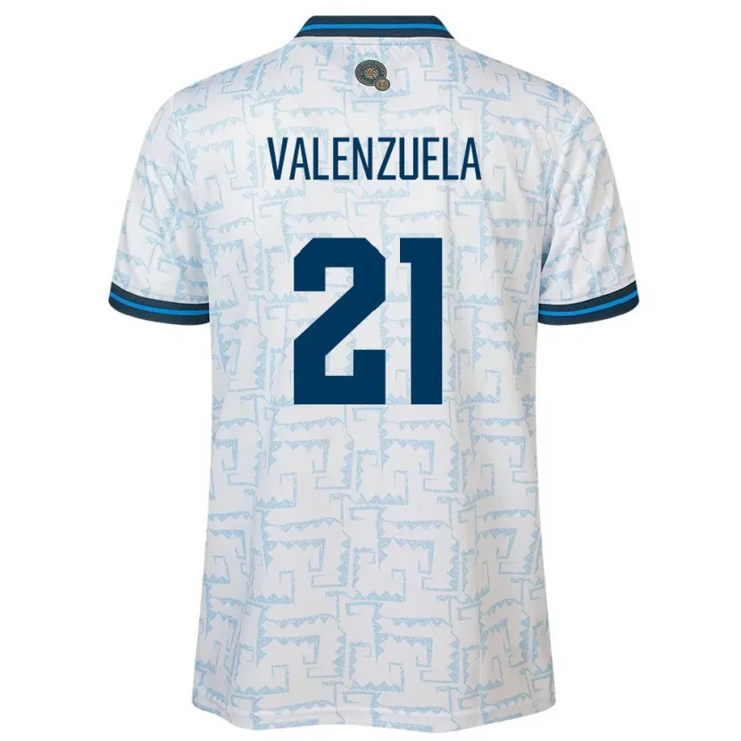 Danxen Dames El Salvador Ana Valenzuela #21 Wit Uitshirt Uittenue 24-26 T-Shirt