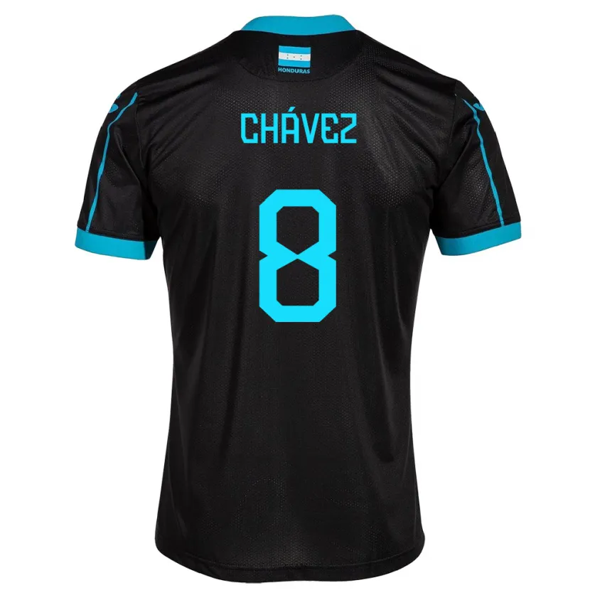 Danxen Dames Honduras Gerson Chávez #8 Zwart Uitshirt Uittenue 24-26 T-Shirt