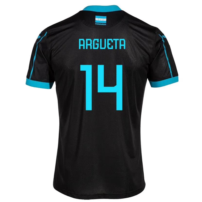 Danxen Dames Honduras Carlos Argueta #14 Zwart Uitshirt Uittenue 24-26 T-Shirt