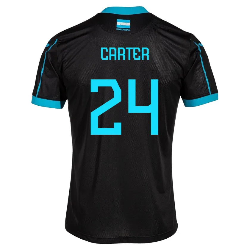 Danxen Dames Honduras Daniel Carter #24 Zwart Uitshirt Uittenue 24-26 T-Shirt