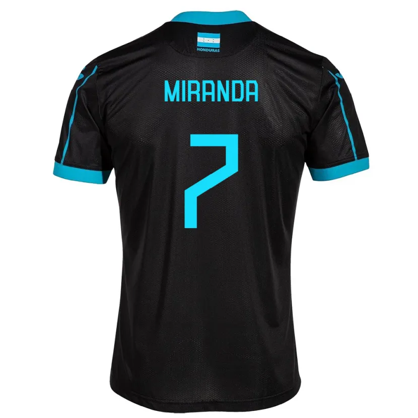 Danxen Dames Honduras Jeffry Miranda #7 Zwart Uitshirt Uittenue 24-26 T-Shirt