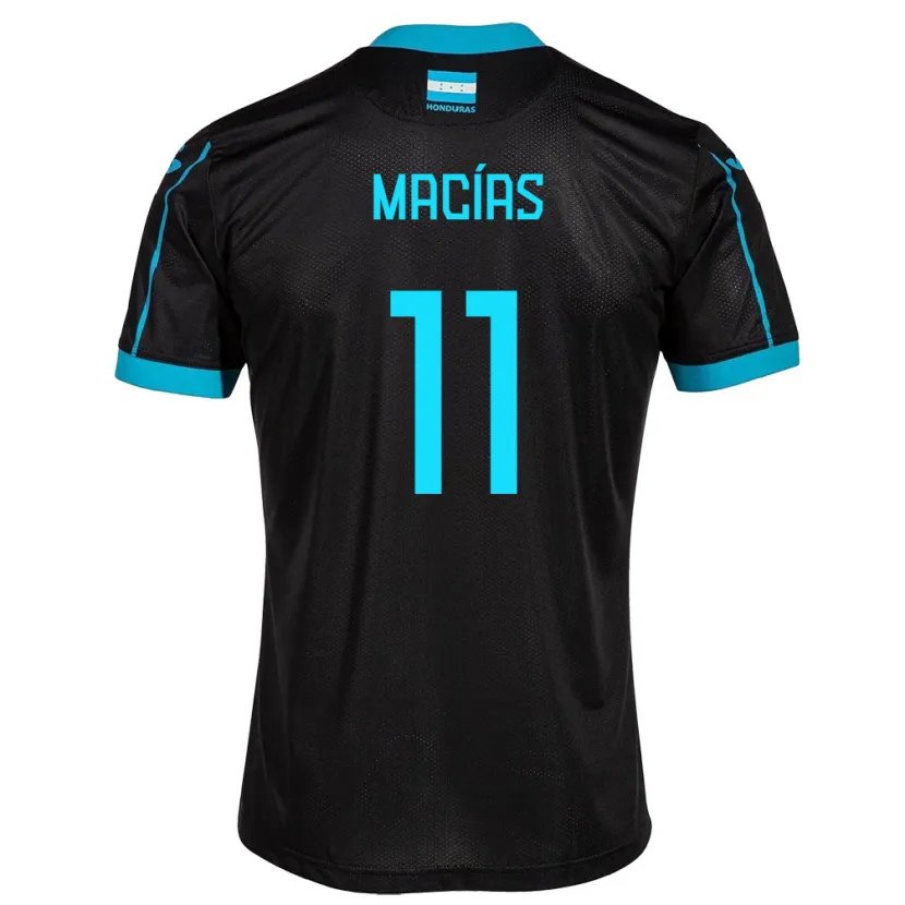 Danxen Dames Honduras Jefryn Macías #11 Zwart Uitshirt Uittenue 24-26 T-Shirt