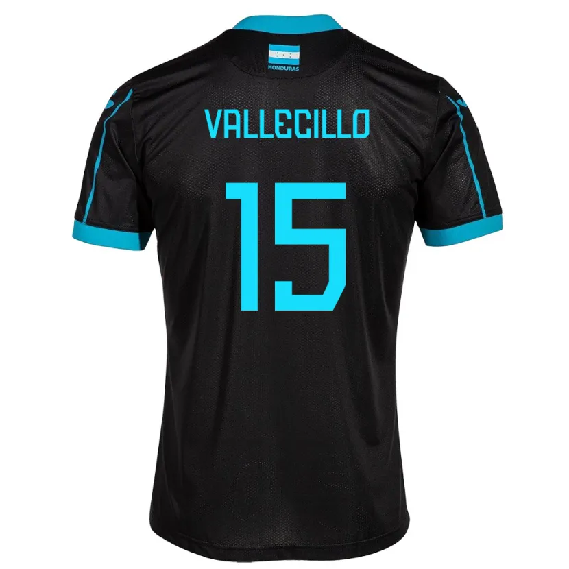 Danxen Dames Honduras Eric Vallecillo #15 Zwart Uitshirt Uittenue 24-26 T-Shirt