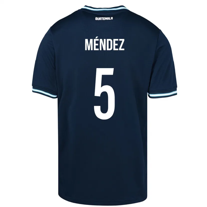 Danxen Dames Guatemala Diego Méndez #5 Blauw Uitshirt Uittenue 24-26 T-Shirt