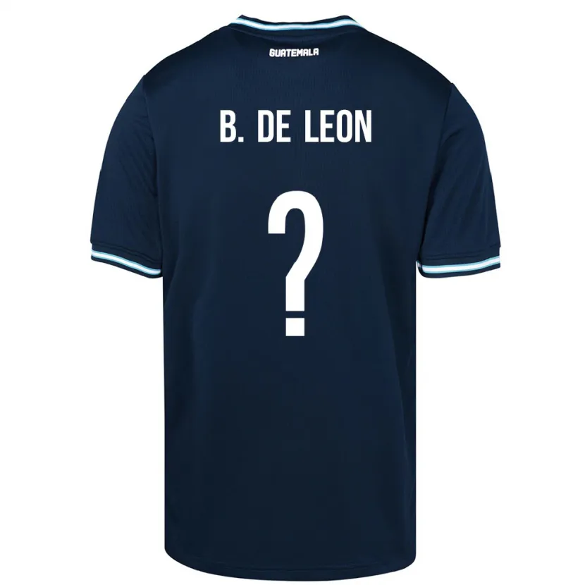 Danxen Dames Guatemala Brandon De Leon #0 Blauw Uitshirt Uittenue 24-26 T-Shirt