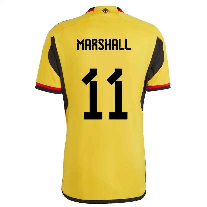Danxen Dames Noord-Ierland Callum Marshall #11 Wit Uitshirt Uittenue 24-26 T-Shirt
