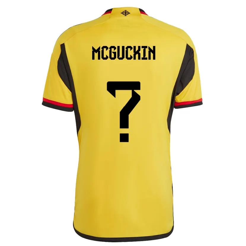 Danxen Dames Noord-Ierland Ciaran Mcguckin #0 Wit Uitshirt Uittenue 24-26 T-Shirt
