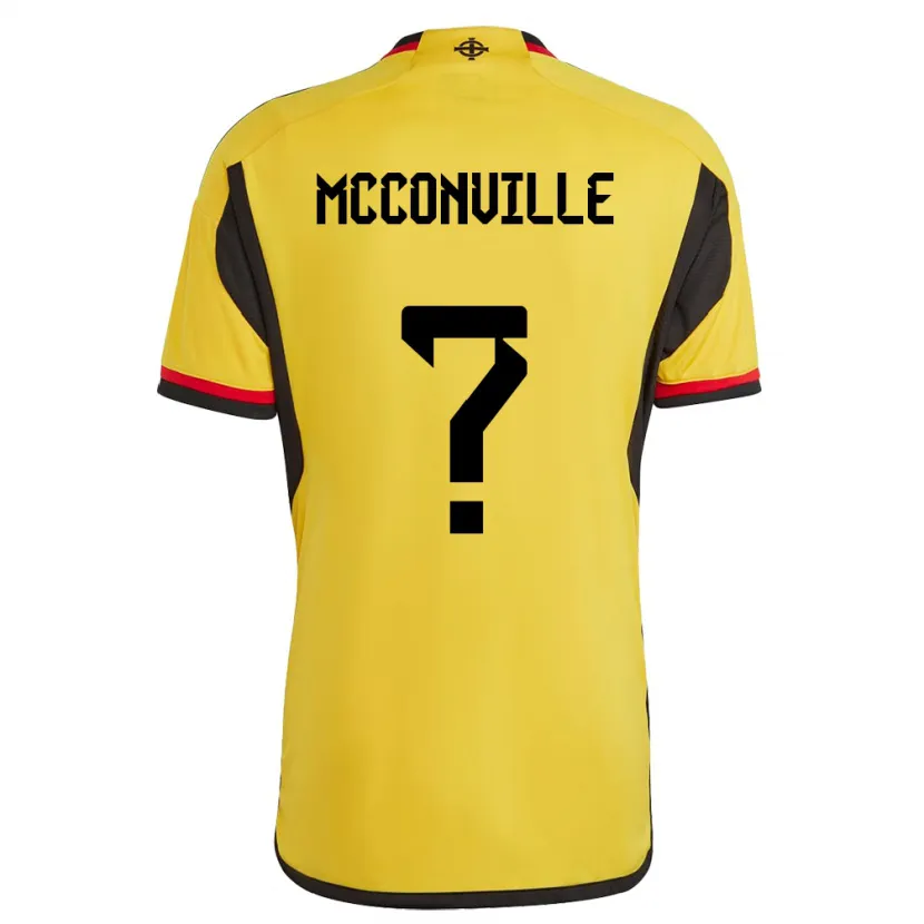 Danxen Dames Noord-Ierland Ruairi Mcconville #0 Wit Uitshirt Uittenue 24-26 T-Shirt