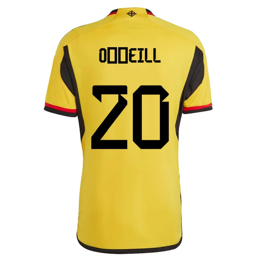 Danxen Dames Noord-Ierland Ceadach O’neill #20 Wit Uitshirt Uittenue 24-26 T-Shirt