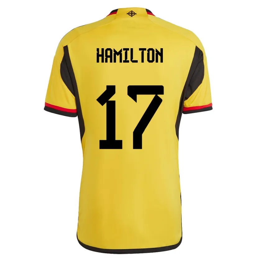 Danxen Dames Noord-Ierland Caragh Hamilton #17 Wit Uitshirt Uittenue 24-26 T-Shirt