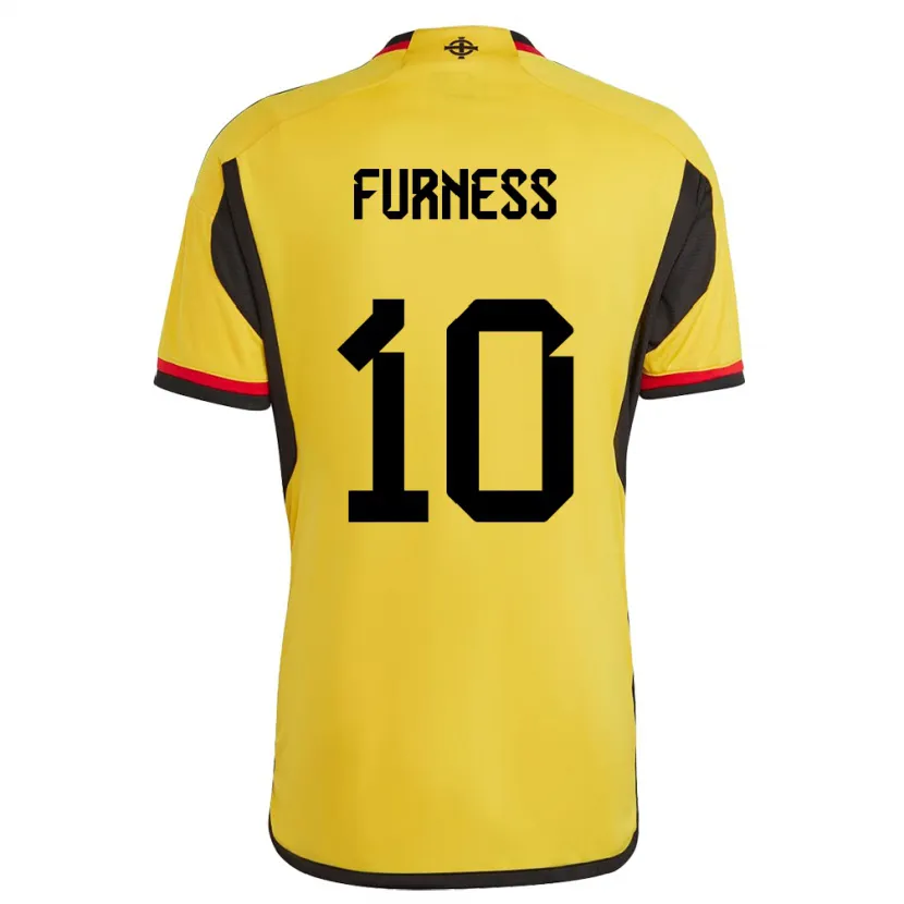 Danxen Dames Noord-Ierland Rachel Furness #10 Wit Uitshirt Uittenue 24-26 T-Shirt