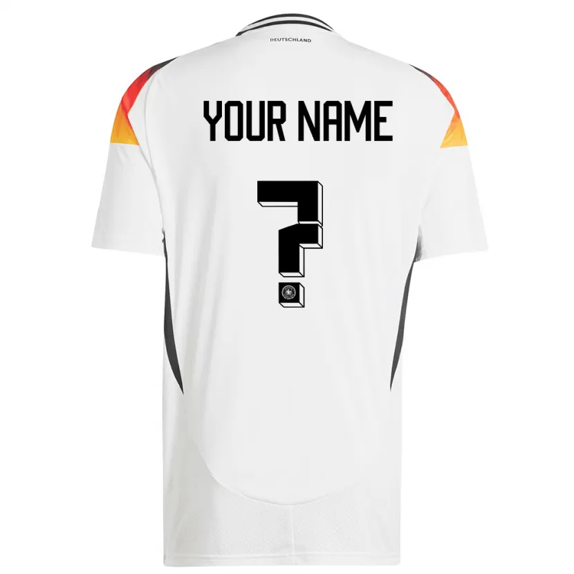 Danxen Kinderen Duitsland Uw Naam #0 Wit Thuisshirt Thuistenue 24-26 T-Shirt